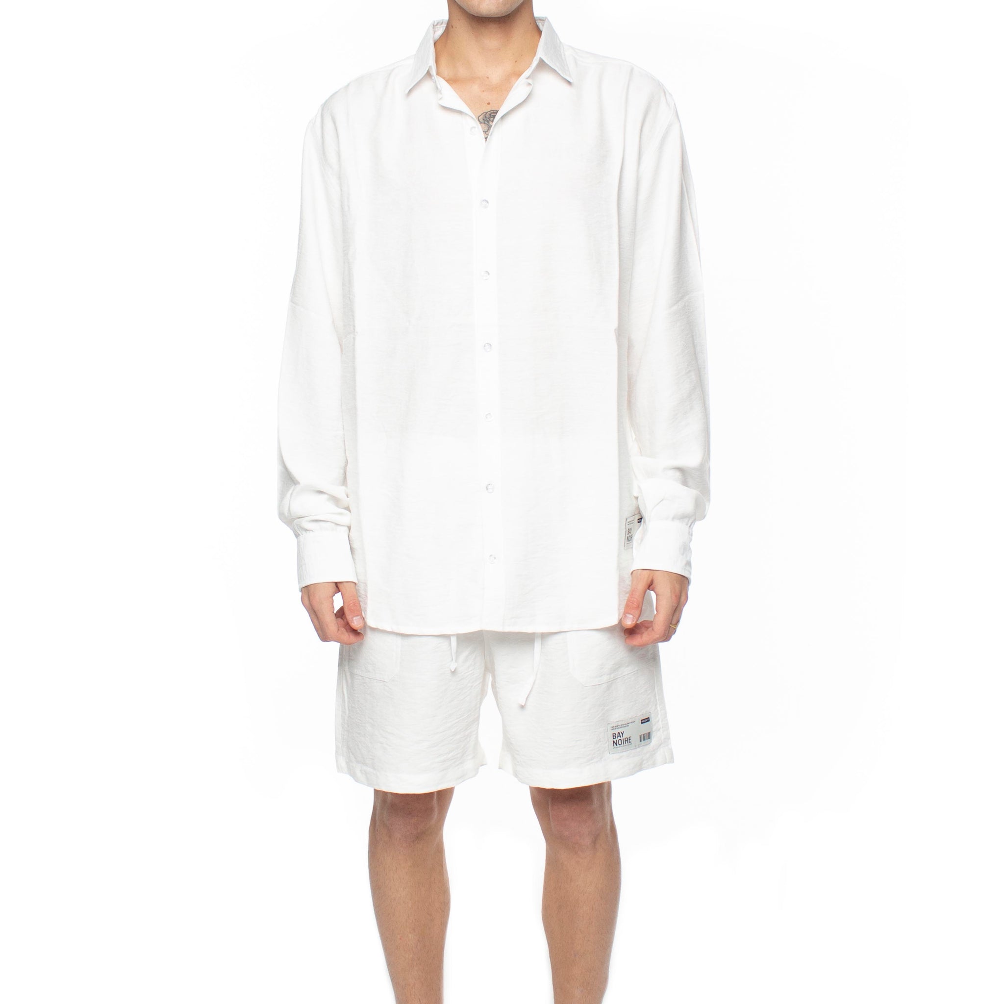 White Oversized Linen Shirt V2