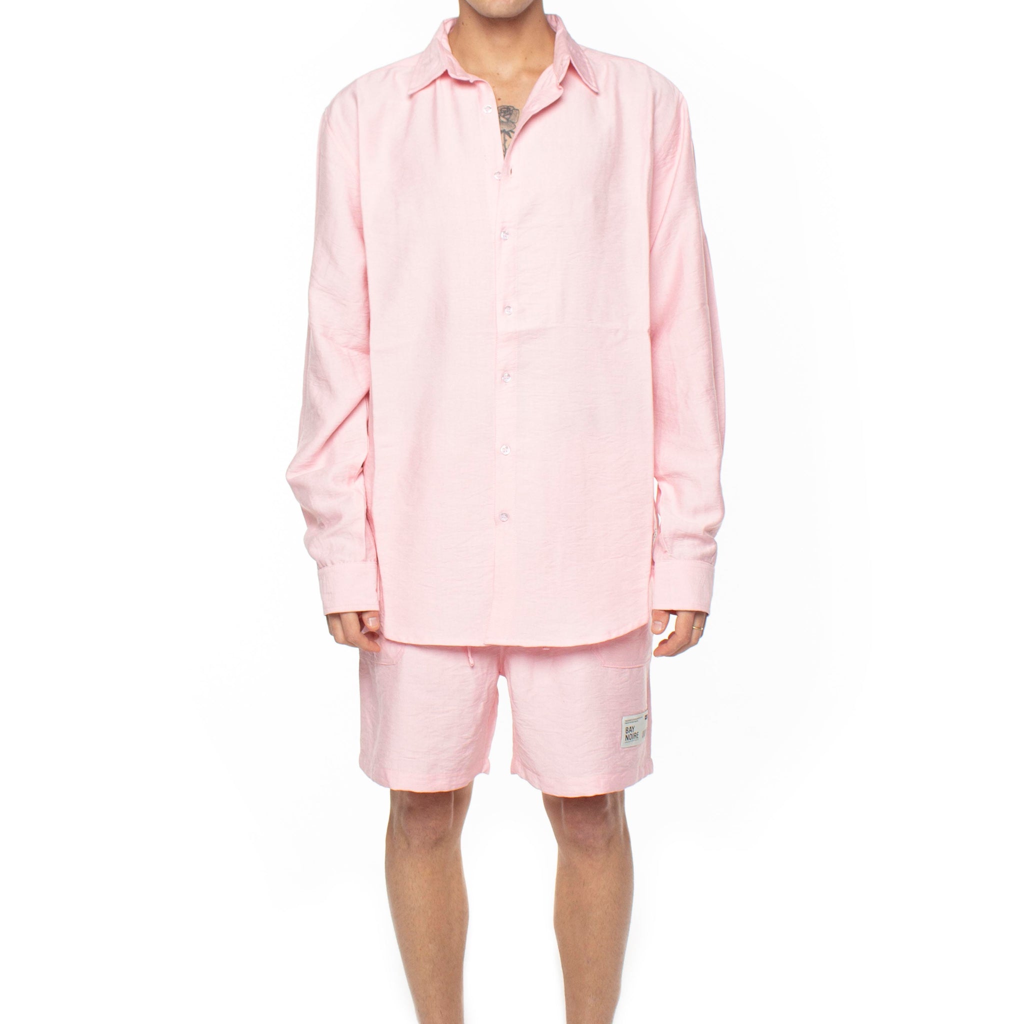 Pink Linen Shorts V2