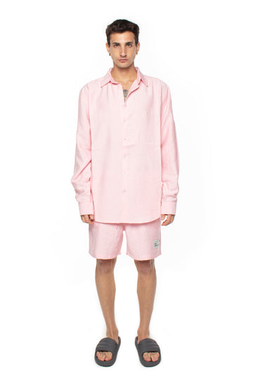 Pink Linen Shorts V2