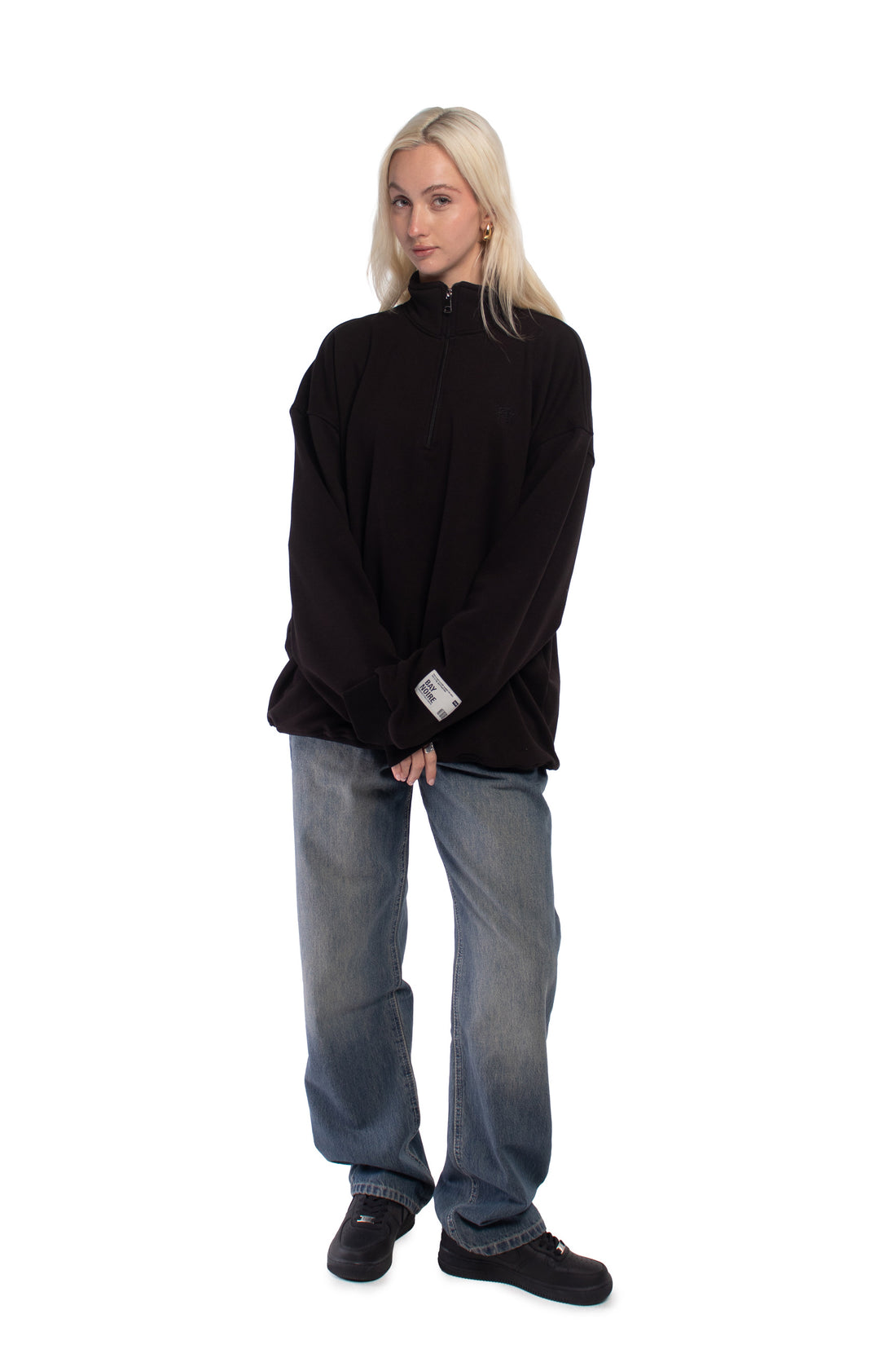 Black EX Q-Zipper Sweatshirt