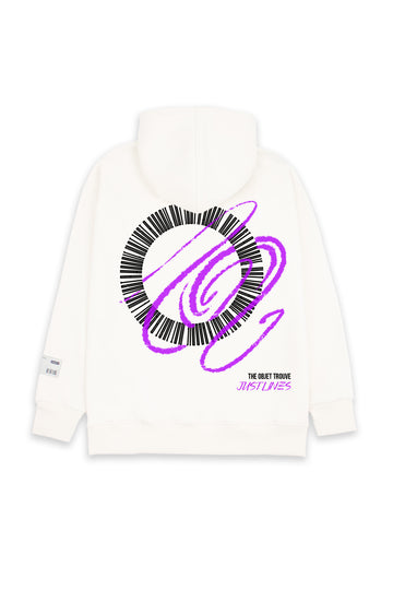 White Justlines678 Hoodie