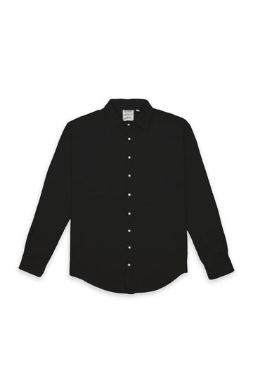 Black Jacquard Long-Sleeve Shirt