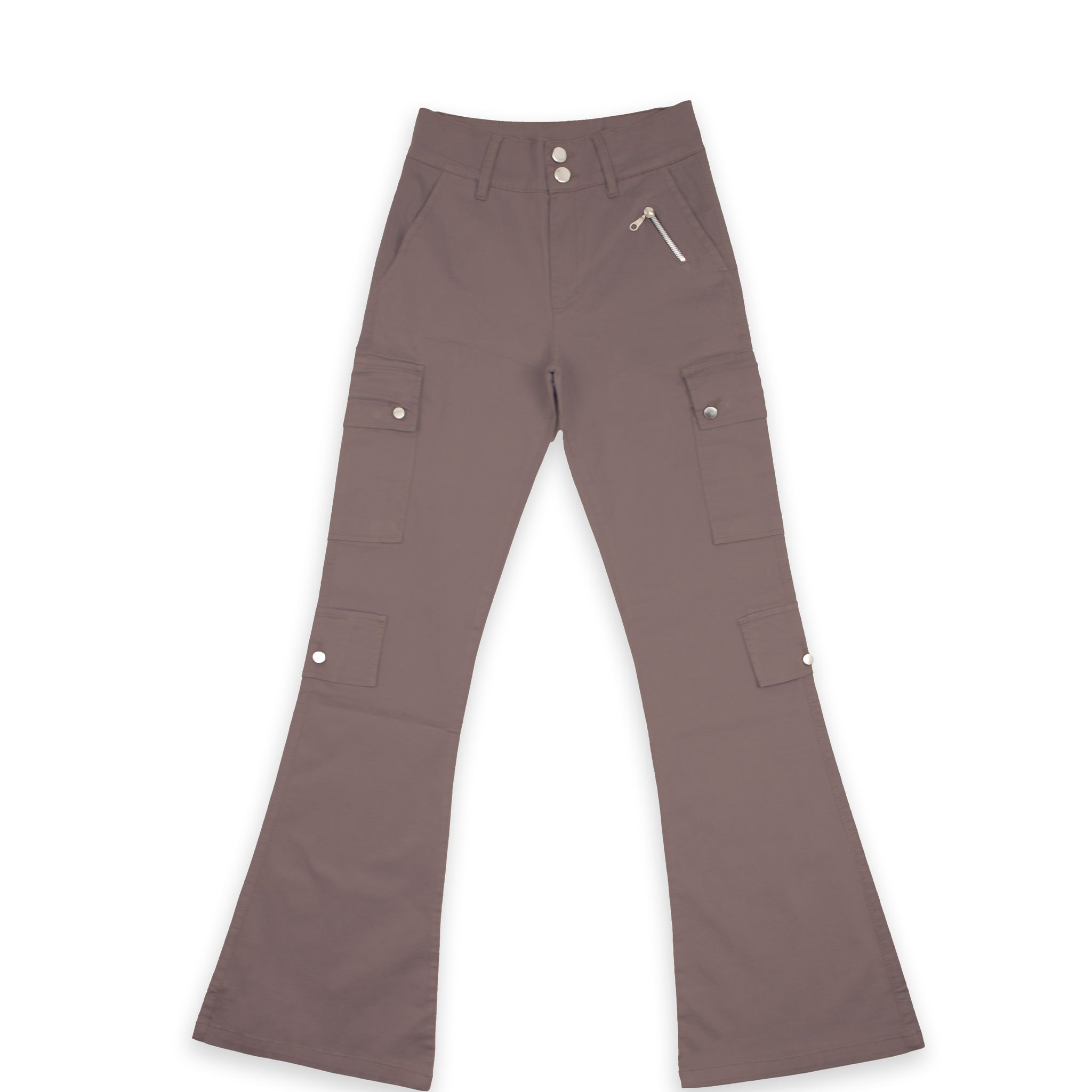 Brown Wide Leg Cargo Pants