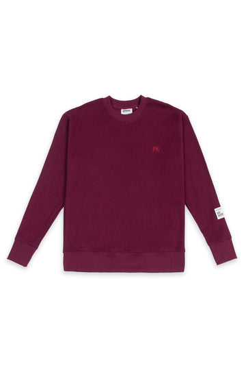 Burgundy Ribbed Sweatshirt