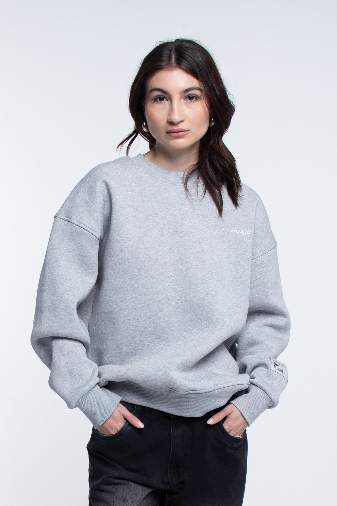 Grey B-Arabic Oversized Sweatshirt