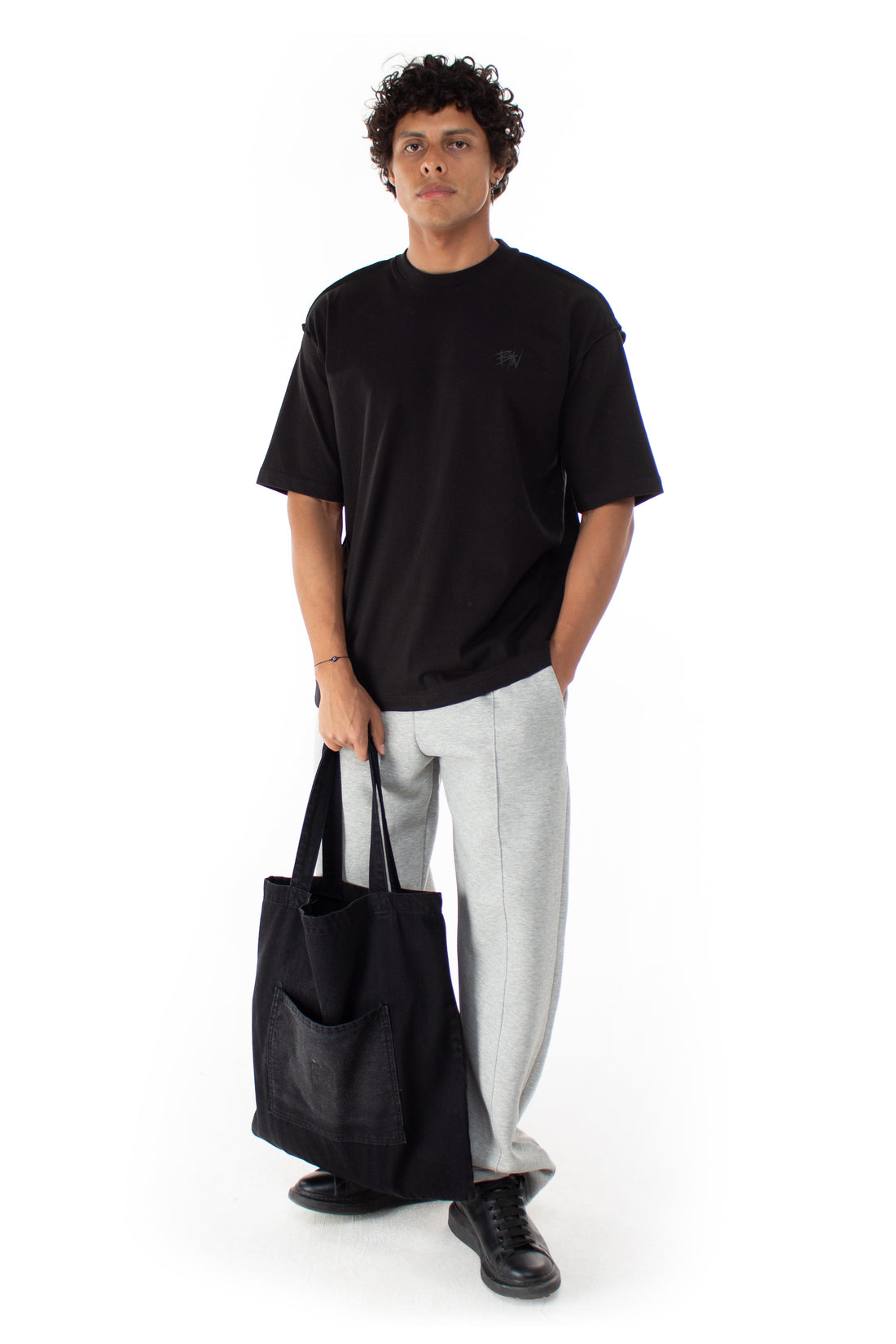 Black Inside-out Oversized T-shirt