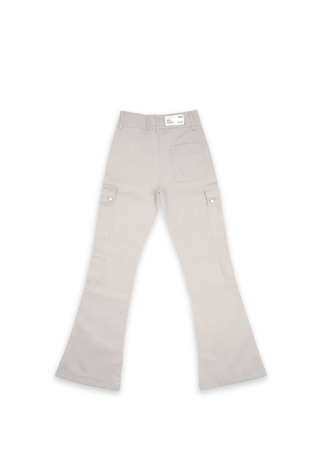 Beige Wide Leg Cargo Pants