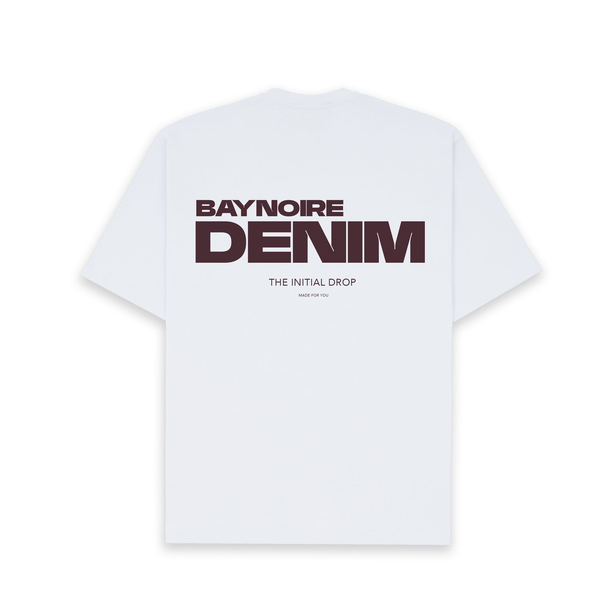 White Baynoire Denim ID Brown Ed. Oversized T-shirt