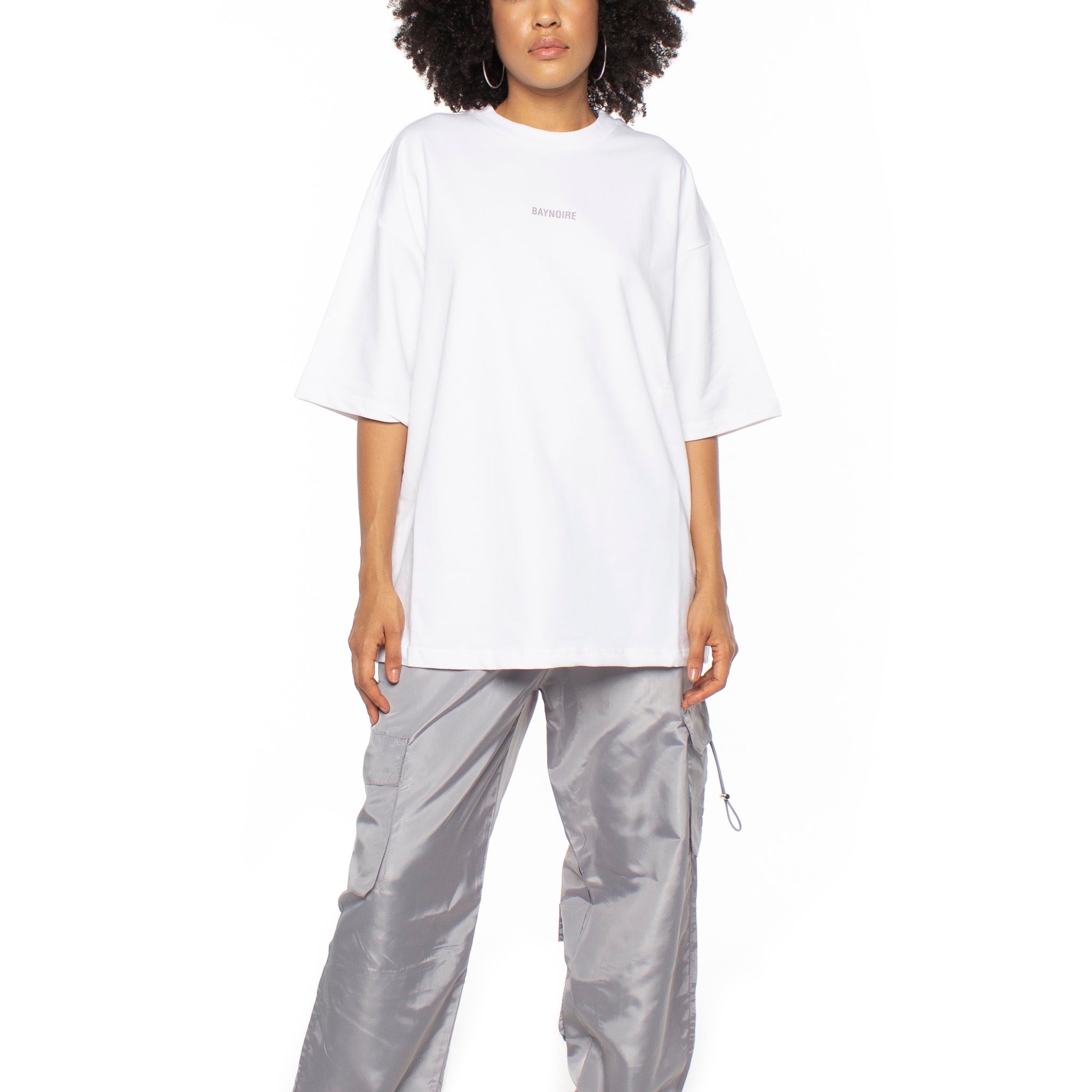 Light Grey Parachute Cargo Pants V2