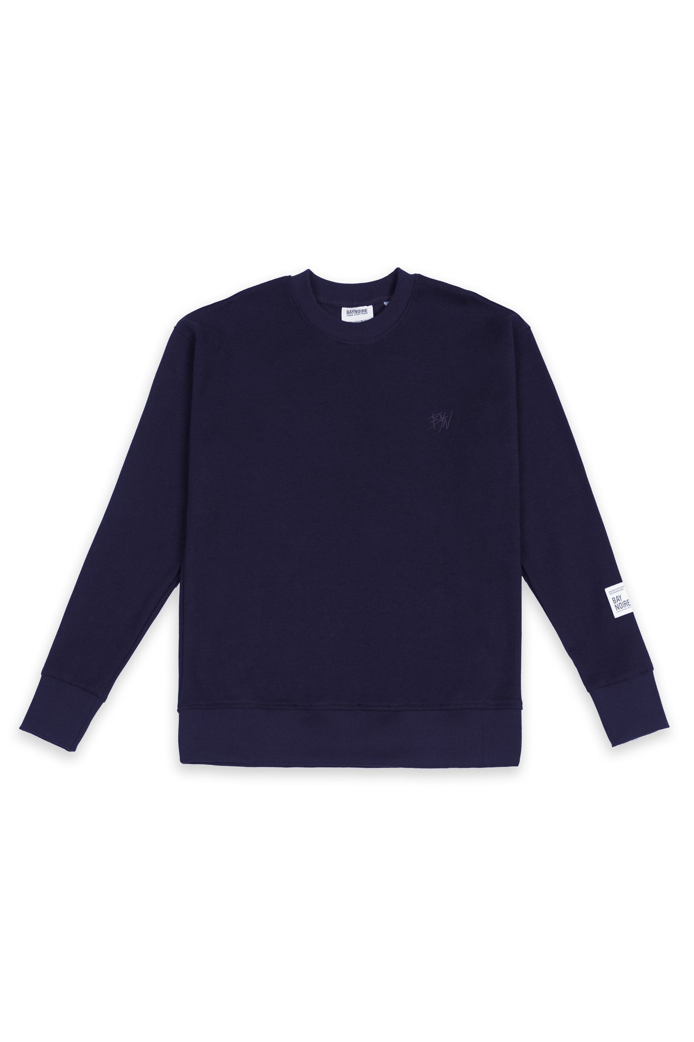 Navy Ribbed Sweatshirt