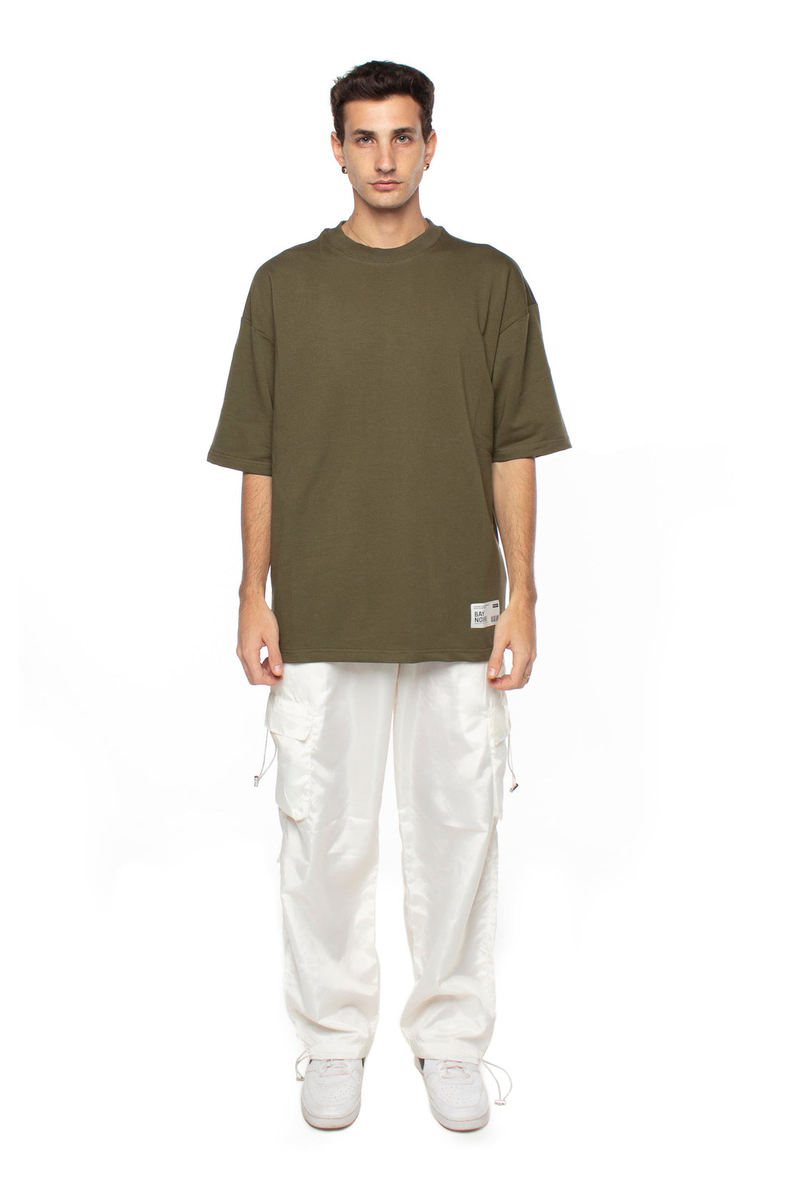 Cream Parachute Cargo Pants V2